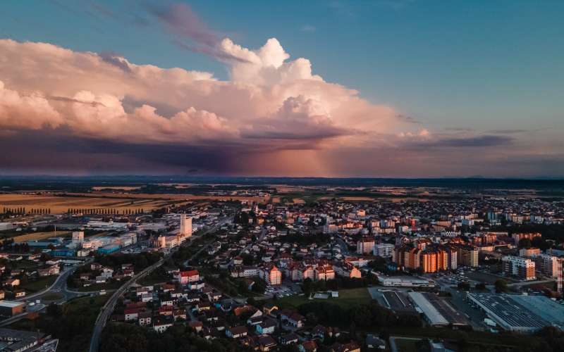 simbolična, vreme, dron, nevihta, oblačno, murska-sobota, podnebje, dež