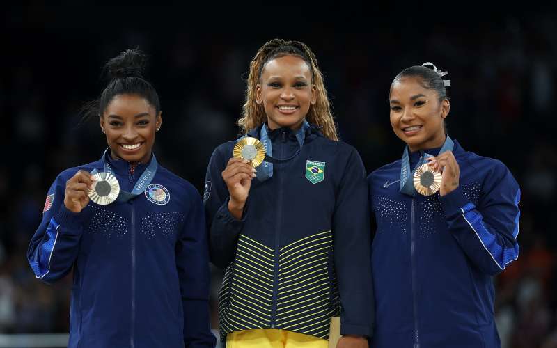 Simone Biles, Rebeca Andrade, Jordan Chiles