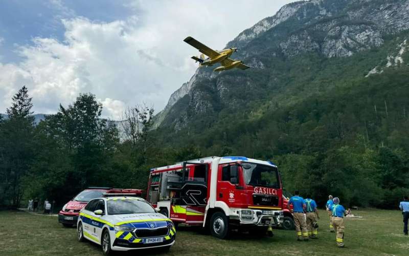 air tractor, gašenje, bohinjsko jezero