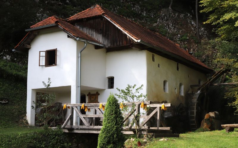 NČ Eden od petih Vovkov mlin še melje moko ob potoku Lokovina  Foto Jože Miklavc   IMG_1176.JPG