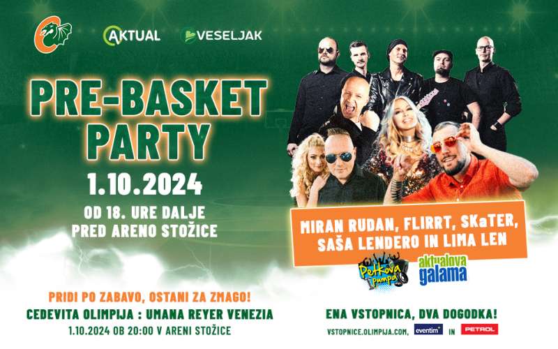 pre-basket-party, kk-cedevita-olimpija, kk-olimpija, košarka, nagradna-igra