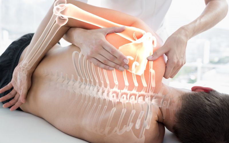 bolečine, ramenski obroč, hrbtenica