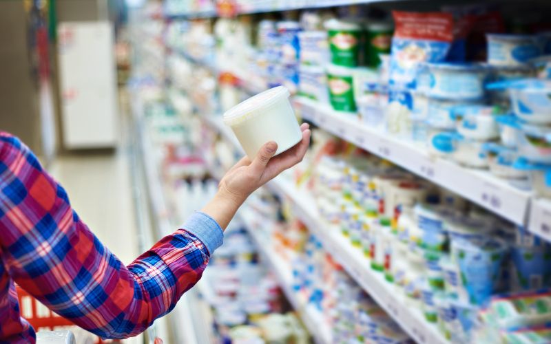 trgovina, mlečni izdelki, smetana, nakup
