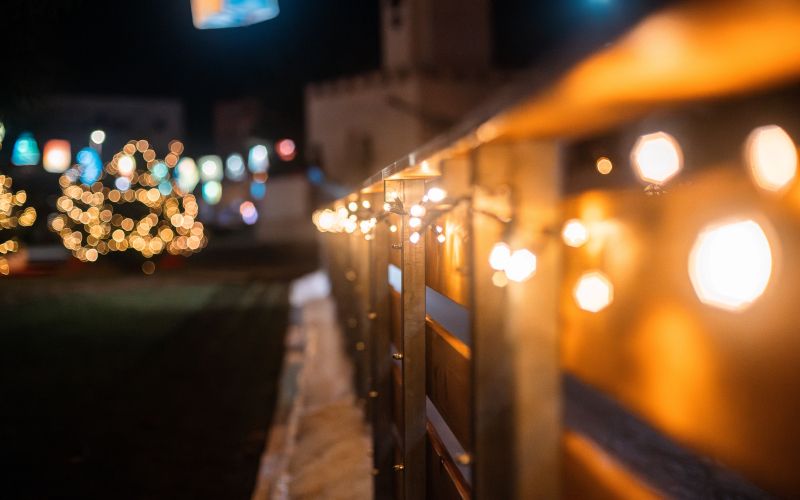 simbolična, lučke, praznične, božične, okrasitev