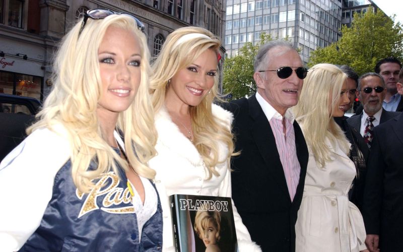 Kendra Wilkinson, Bridget Marquardt, Hugh Hefner, Holly Madison