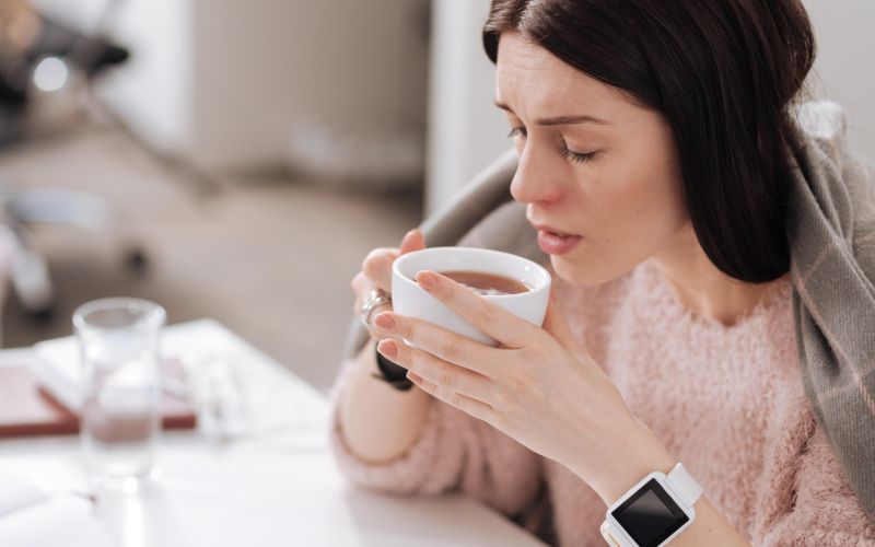 pitje čaja, gripa ,prehlad