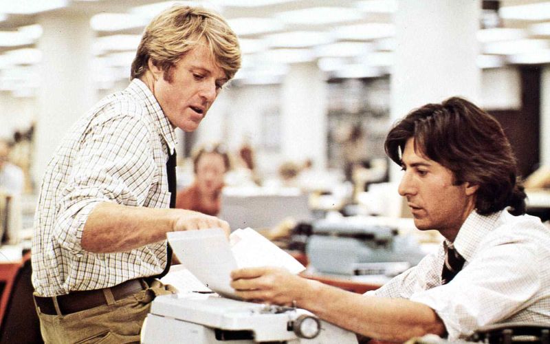 Vsi predsednikovi možje (1976) z Redfordom, film o aferi Watergate