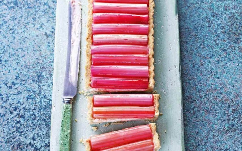 french rhubarb tartpretty in pinkin season