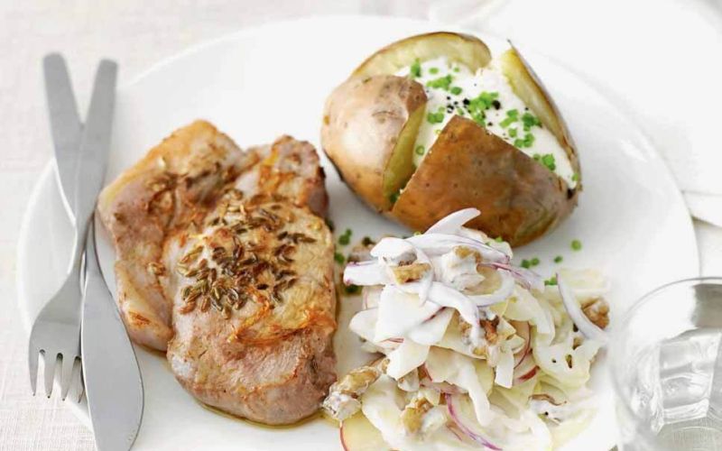 fragrant pork with fennel slaw