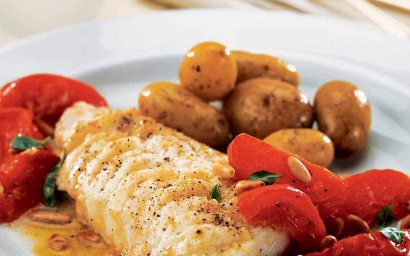 SPECIAL_SOLUTIONS_sept_2000lemon and garlic cod with tomato and basil images