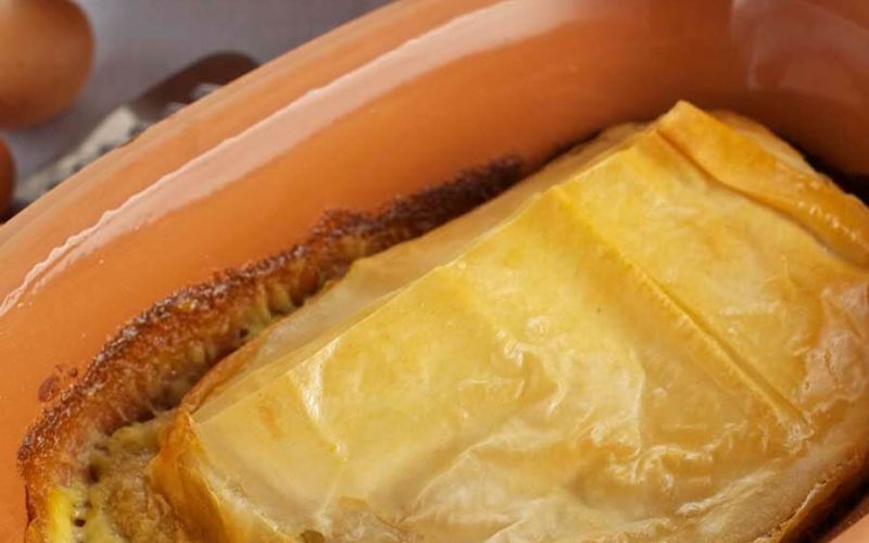 Römertopf Topfenstrudel