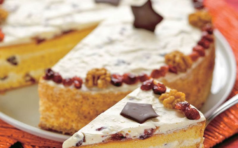 Weihnachtliche Cranberrytorte