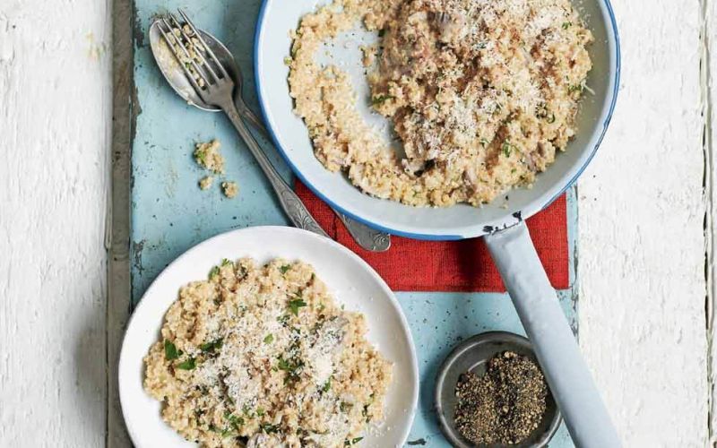 mushroom quinotto (quinotto del valle sagrado)global kitchennew year cooking