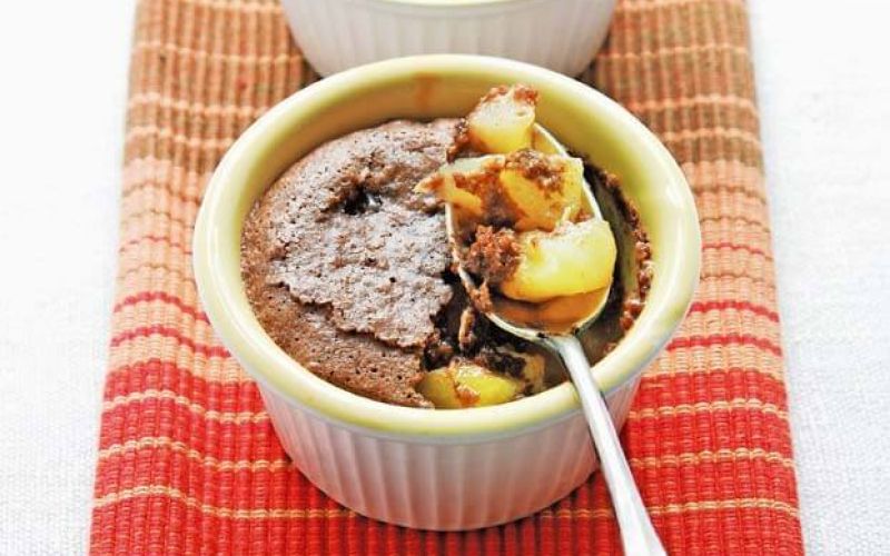 Low fat recipes for BBC Good FoodChocolate pear crispP46-52