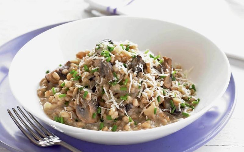 spelt and wild mushroom risotto