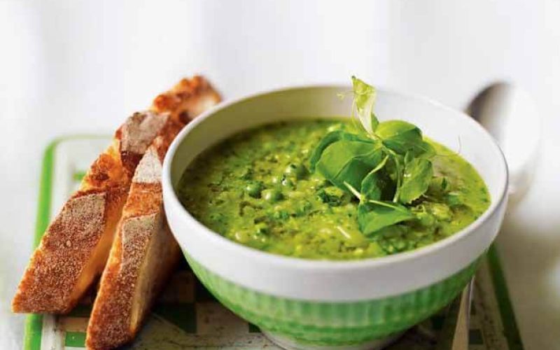 chunky pea soupfeta and dill pitta toastseveryday