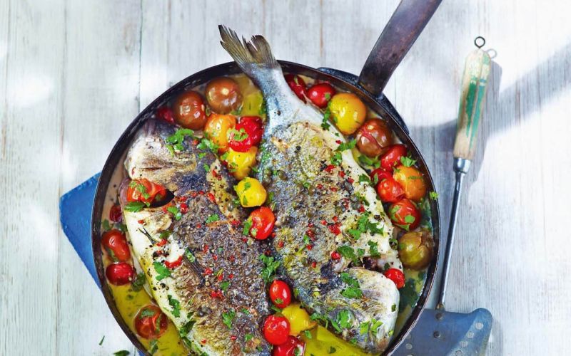 sea bream in crazy water (orata all'acqua pazza) totally tomatoessummer collection