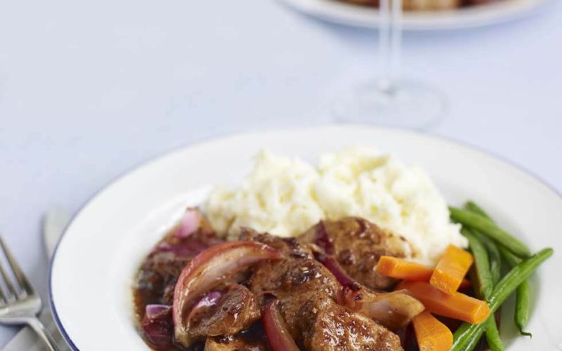 sticky pork with cranberries