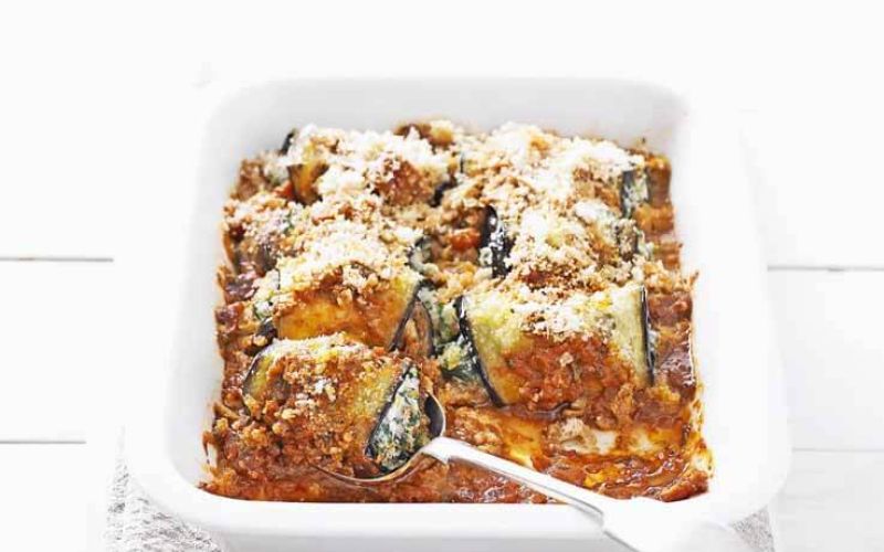 aubergine rolls with spinach and ricottamake it tonighteveryday