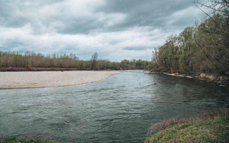 simbolična, reka-mura, voda, brežina, narava, obala