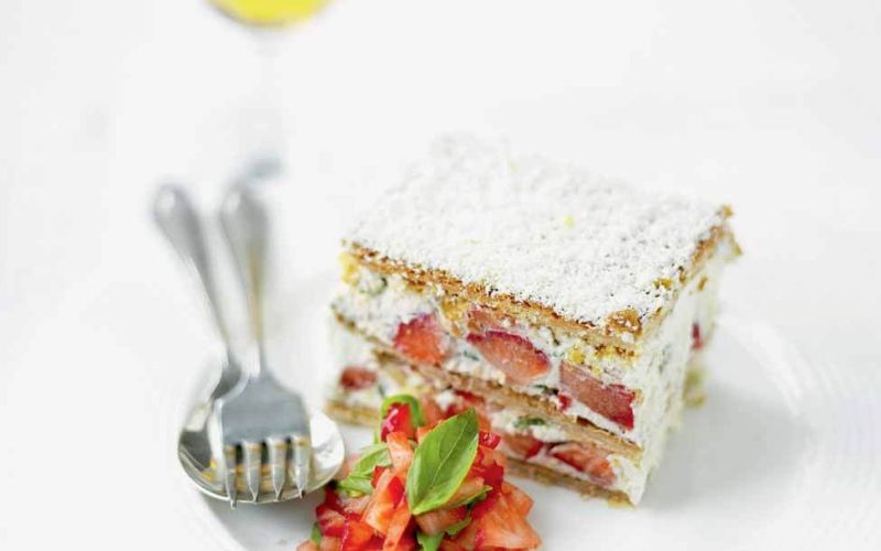strawberry and white chocolate millefeuille  gordon ramsay