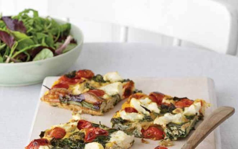 ricotta tomato and spinach frittata