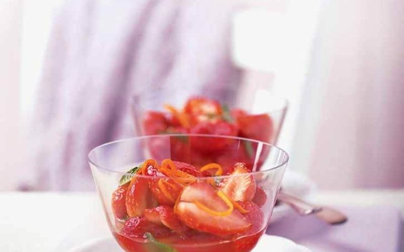 zesty strawberries with cointreau