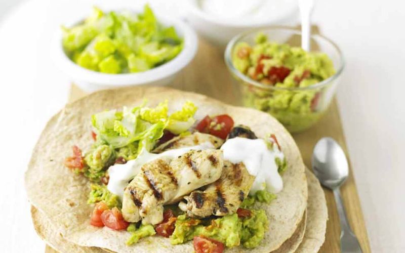 lime and pepper chicken wraps