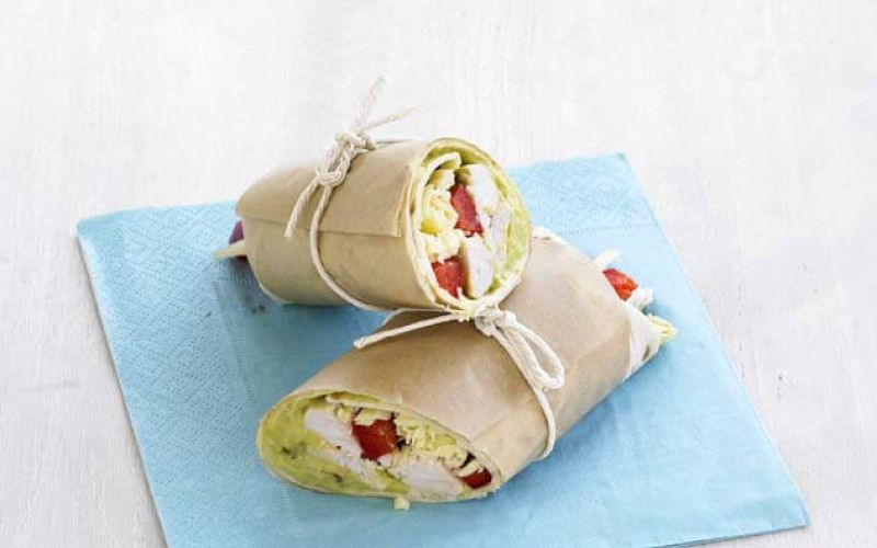 chicken guacamole wrap