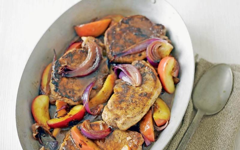 fruity pork steaks