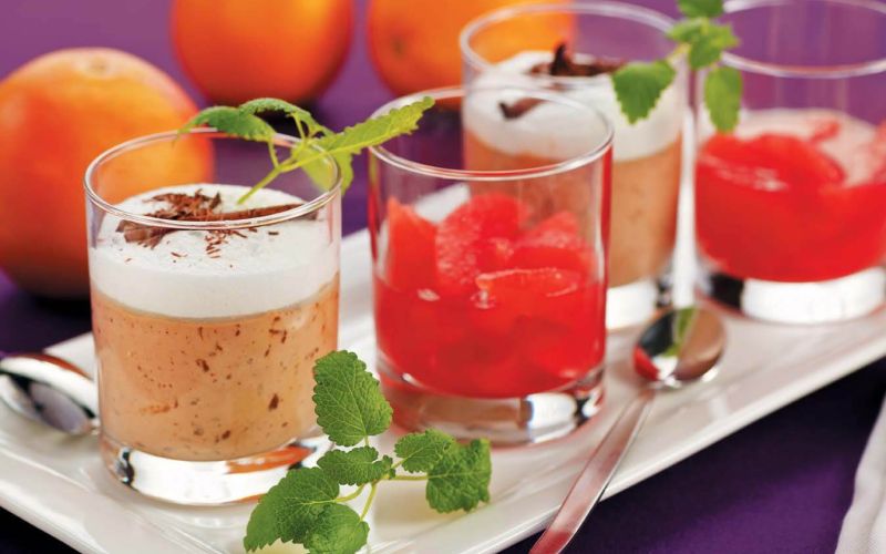 Kardamom-Schokocreme mit Grapefruit