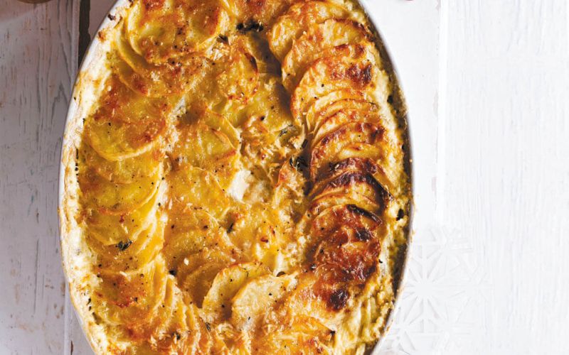 gratinirana zlozenka iz zelene in krompirja