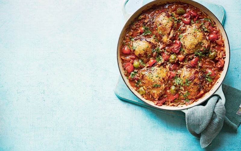 chicken cacciatore one pot with orzoconfort food