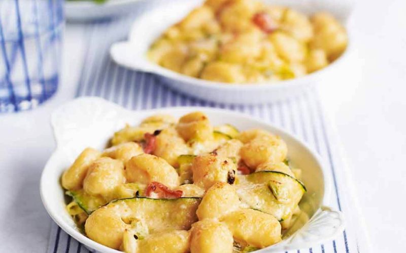 gnocchi with courgette mascarpone and spring onions