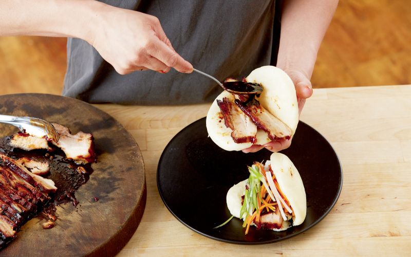 Soparjene kitajske pogačice bao