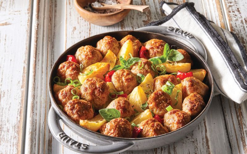 Mesne kroglice s krompirjem