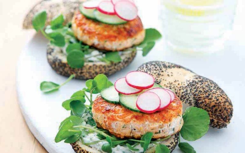 salmon and horseradish burgerseveryday