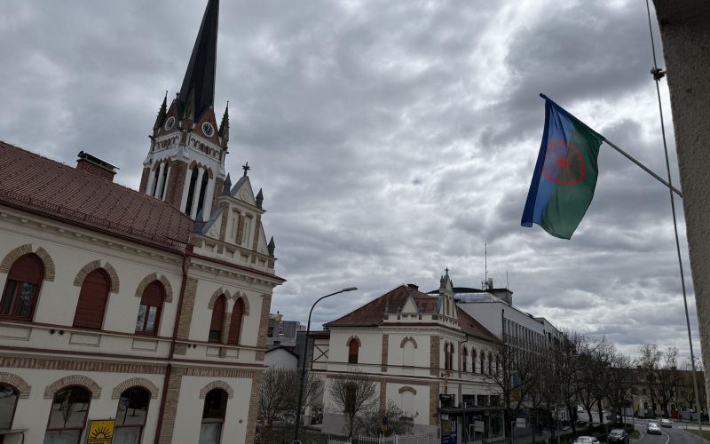 romska zastava, mestna občina murska sobota