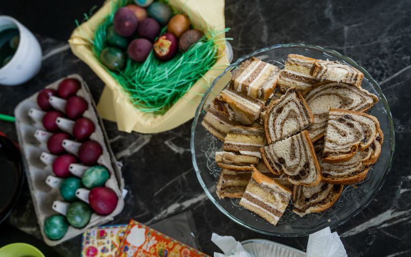 velika noč jajca potica