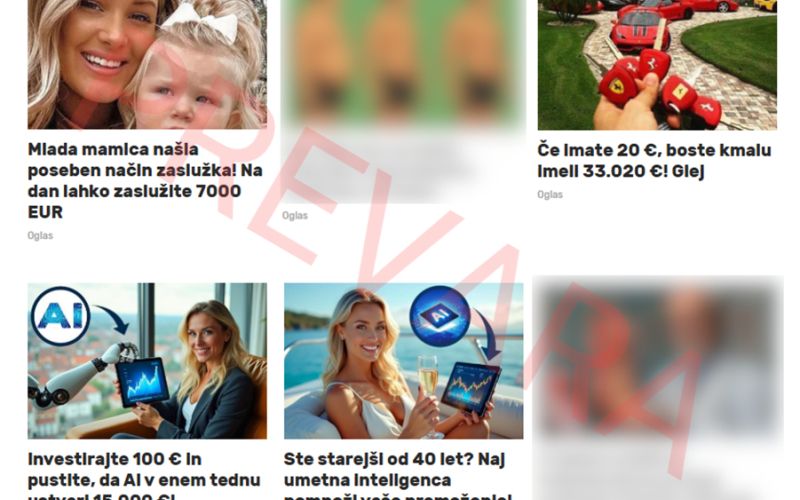 oglas, goljufija