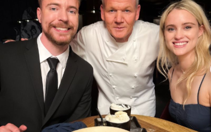 MrBeast, Gordon Ramsay - Eden izmed zmenkov je bila večerja, ki jo je pripravil sloviti kuharski moj