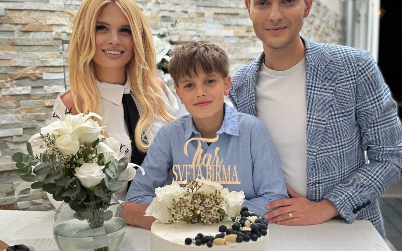 Damjan Murko z ženo Majo in sinom Tiarjem