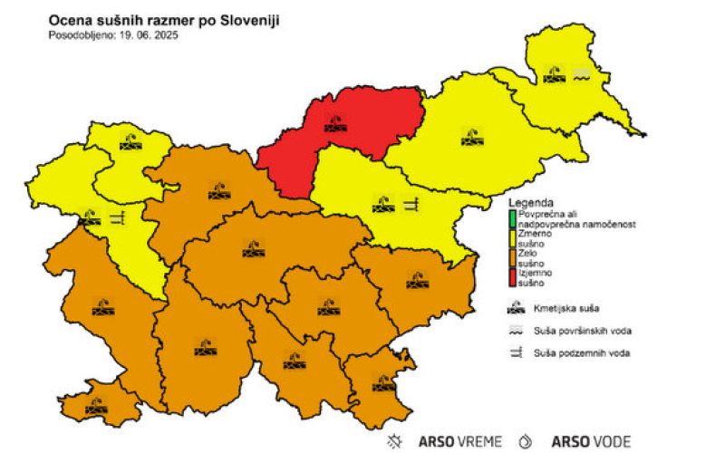 Ocena sušnih razmer po Sloveniji