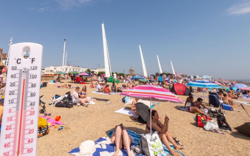 termometer vročina morje plaža