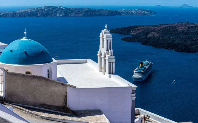 križarjenje, santorini