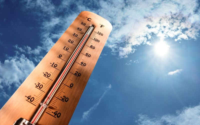 termometer, vročina