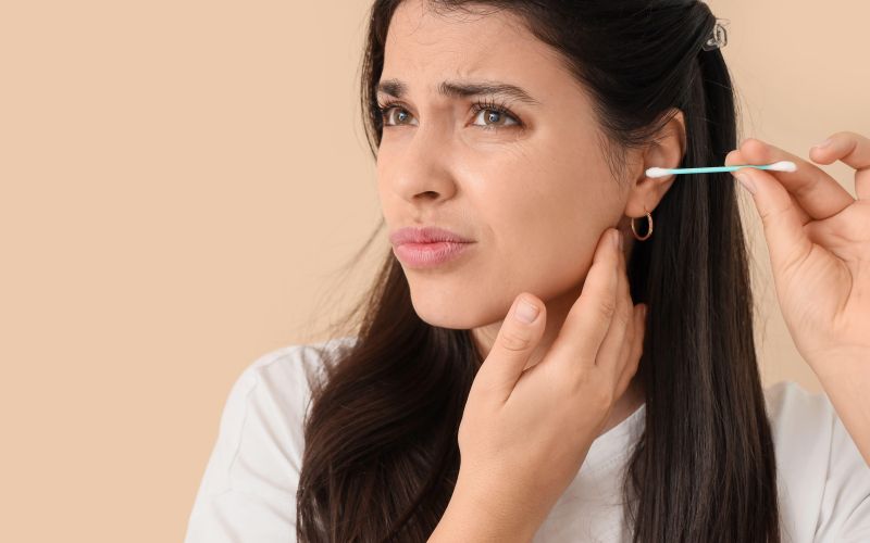 ušesa, vatirane palčke