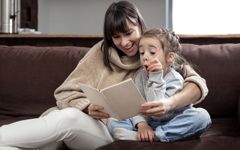 branje pravljic, otrok