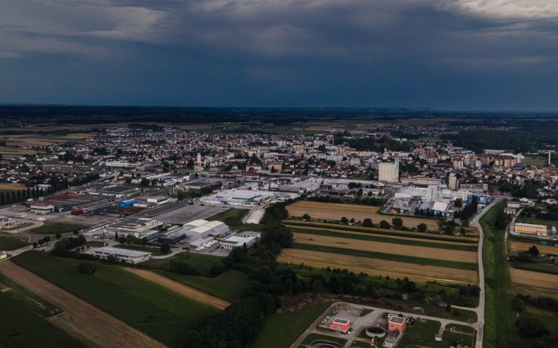 simbolična, nevihta, neurje, murska-sobota, dron, oblaki, oblačno