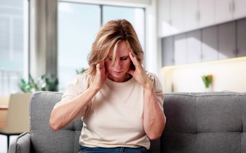 bolečina, glava, ženska